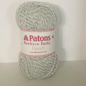 Patons Beehive Baby Sport Yarn Baby Grey Marl Skein 3.5 Oz 359 Yards NEW